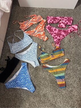 Mixed Pattern Bikini Set Bundle - Multicolor